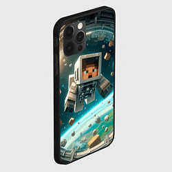 Чехол для iPhone 12 Pro An astronaut in outer space - Minecraft, цвет: 3D-черный — фото 2