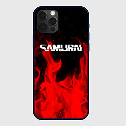 Чехол для iPhone 12 Pro Samurai fire red, цвет: 3D-черный