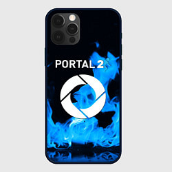 Чехол для iPhone 12 Pro Portal 2 blue flame, цвет: 3D-черный