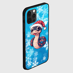 Чехол для iPhone 12 Pro Символ 2025 года змея, цвет: 3D-черный — фото 2
