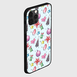 Чехол для iPhone 12 Pro Новогодний фон, цвет: 3D-черный — фото 2