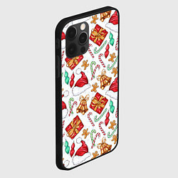 Чехол для iPhone 12 Pro Новогодний паттерн 2025, цвет: 3D-черный — фото 2