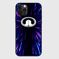 Чехол для iPhone 12 Pro Great Wall neon energy, цвет: 3D-черный