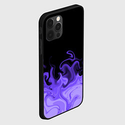 Чехол для iPhone 12 Pro Абстрактный фиолетовый огонь, цвет: 3D-черный — фото 2