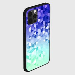 Чехол для iPhone 12 Pro Градиентная геометрия, цвет: 3D-черный — фото 2