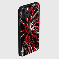 Чехол для iPhone 12 Pro Красно-белая инфекция, цвет: 3D-черный — фото 2