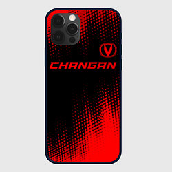 Чехол для iPhone 12 Pro Changan - red gradient посередине, цвет: 3D-черный
