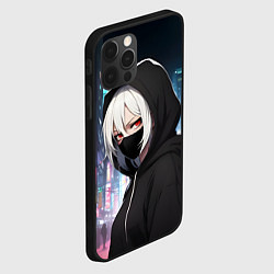 Чехол для iPhone 12 Pro Аниме неоновый город, цвет: 3D-черный — фото 2
