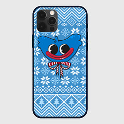 Чехол для iPhone 12 Pro Huggy Wuggy миленький новогодний свитер ugly, цвет: 3D-черный