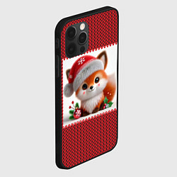 Чехол для iPhone 12 Pro Милый новогодний лесенок ИИ, цвет: 3D-черный — фото 2