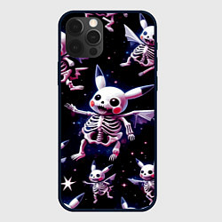 Чехол для iPhone 12 Pro Паттерн из покемон скелетиков, цвет: 3D-черный