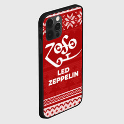 Чехол для iPhone 12 Pro Новогодний Led Zeppelin, цвет: 3D-черный — фото 2