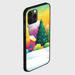 Чехол для iPhone 12 Pro Цветное новогоднее настроение, цвет: 3D-черный — фото 2