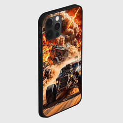 Чехол для iPhone 12 Pro Mad Max - explosion cars, цвет: 3D-черный — фото 2