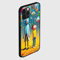 Чехол для iPhone 12 Pro Рик и Морти - сюрреалистическая фантазия, цвет: 3D-черный — фото 2
