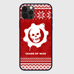 Чехол для iPhone 12 Pro Новогодний Gears of War, цвет: 3D-черный