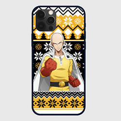 Чехол для iPhone 12 Pro One-Punch Man sweater, цвет: 3D-черный