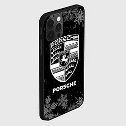 Чехол для iPhone 12 Pro Снежный Porsche, цвет: 3D-черный — фото 2