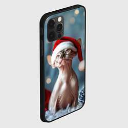 Чехол для iPhone 12 Pro Новогодняя кошка сфинкс, цвет: 3D-черный — фото 2