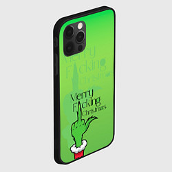 Чехол для iPhone 12 Pro Гринч merry fucking christmas, цвет: 3D-черный — фото 2