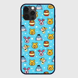 Чехол для iPhone 12 Pro Винни Пух, цвет: 3D-черный