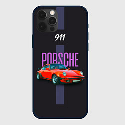 Чехол для iPhone 12 Pro Porsche 911 cпортивный немецкий автомобиль, цвет: 3D-черный