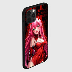 Чехол для iPhone 12 Pro Zero Two anime sexy, цвет: 3D-черный — фото 2