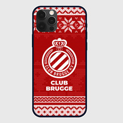 Чехол для iPhone 12 Pro Новогодний Club Brugge, цвет: 3D-черный