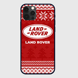 Чехол для iPhone 12 Pro Новогодний Land Rover, цвет: 3D-черный