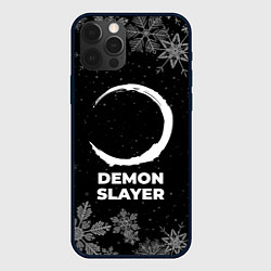 Чехол для iPhone 12 Pro Снежный Demon Slayer, цвет: 3D-черный