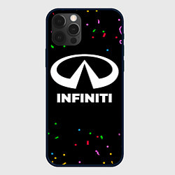 Чехол для iPhone 12 Pro Infiniti конфети, цвет: 3D-черный