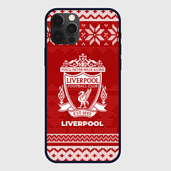 Чехол для iPhone 12 Pro Новогодний Liverpool, цвет: 3D-черный