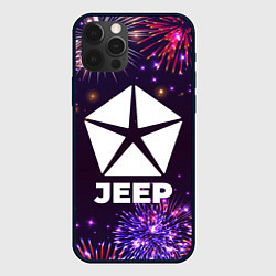 Чехол для iPhone 12 Pro Праздничный Jeep, цвет: 3D-черный