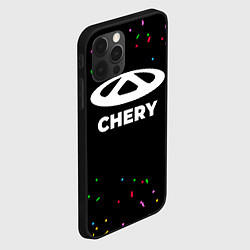 Чехол для iPhone 12 Pro Chery конфети, цвет: 3D-черный — фото 2