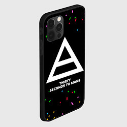 Чехол для iPhone 12 Pro Thirty Seconds to Mars конфети, цвет: 3D-черный — фото 2