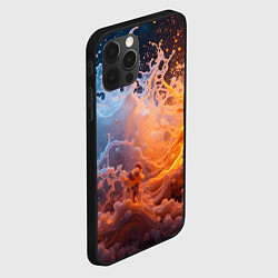 Чехол для iPhone 12 Pro Брызги воды и огня, цвет: 3D-черный — фото 2