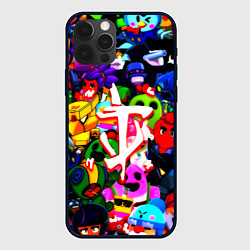 Чехол для iPhone 12 Pro Doom x brawl stars, цвет: 3D-черный