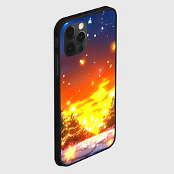 Чехол для iPhone 12 Pro Новогодний закат, цвет: 3D-черный — фото 2