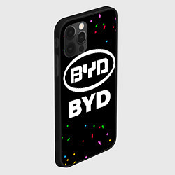 Чехол для iPhone 12 Pro BYD конфети, цвет: 3D-черный — фото 2