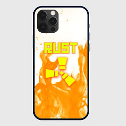 Чехол для iPhone 12 Pro Rust flame, цвет: 3D-черный