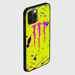 Чехол для iPhone 12 Pro Monster energy краски, цвет: 3D-черный — фото 2