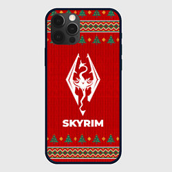 Чехол для iPhone 12 Pro Skyrim new year, цвет: 3D-черный