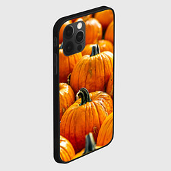 Чехол для iPhone 12 Pro Много тыкв, цвет: 3D-черный — фото 2