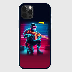 Чехол для iPhone 12 Pro Counter Strike - neon glow fantasy, цвет: 3D-черный