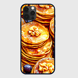 Чехол для iPhone 12 Pro Блинчики, цвет: 3D-черный