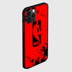 Чехол для iPhone 12 Pro NBA краски баскетбол, цвет: 3D-черный — фото 2