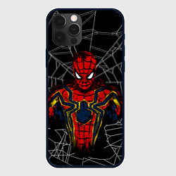 Чехол для iPhone 12 Pro Человек паук паутина, цвет: 3D-черный
