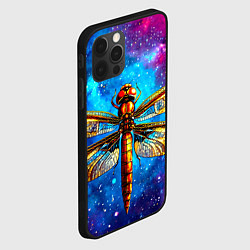 Чехол для iPhone 12 Pro Стрекоза в космосе, цвет: 3D-черный — фото 2