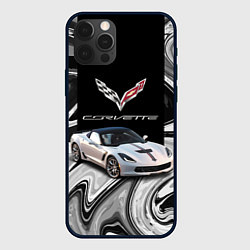 Чехол для iPhone 12 Pro Chevrolet Corvette - motorsport racing team, цвет: 3D-черный