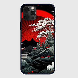 Чехол для iPhone 12 Pro Деревья Японии и природа, цвет: 3D-черный